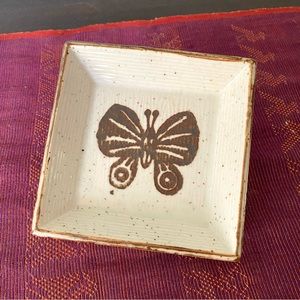 Otagiri Butterfly Stoneware Trinket Dish
